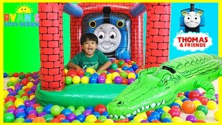 Thumbnail for Thomas and Friends GIANT BALL PITS with Egg Surprise Toys | Ryan's World