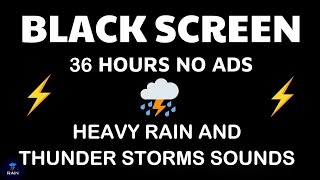 Thumbnail for 🔴 Heavy Rain and Thunder Sounds for Sleeping - Black Screen | Perfect Thunderstorm for Rest, Live | Relaxing Music Collection