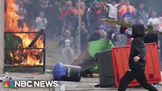 Thumbnail for Far-right anti-immigrant riots break out across the U.K.. | NBC News