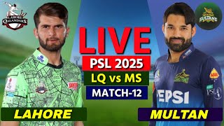 Thumbnail for PSL Live: Lahore Qalandars vs Multan Sultans, 12th Match | LQ vs MS Live | Scores & Commentary | Cric Axis 