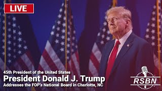 Thumbnail for LIVE REPLAY: Trump Addresses the National Board of the Fraternal Order of Police in NC - 9/6/24 | Right Side Broadcasting Network