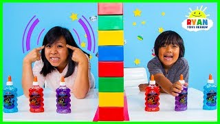 Thumbnail for Twin Telepathy Slime Challenge Ryan vs. Mommy! | Ryan's World