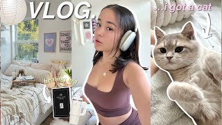 Thumbnail for VLOG › focusing on myself, getting a cat, my healing era, new hair | adelala