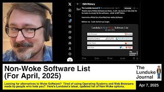 Thumbnail for Non-Woke Software List (For April, 2025) | The Lunduke Journal
