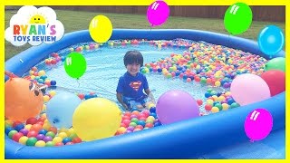 Thumbnail for BALLOON POP SURPRISE TOYS CHALLENGE in giant ball pit | Ryan's World