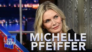 Thumbnail for Michelle Pfeiffer Turned To Helen Mirren For Advice Before Joining Taylor Sheridan's Unique Universe | The Late Show with Stephen Colbert