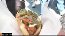 Thumbnail for Drew Carey and Reason.tv - Battle of the Bacon Dogs