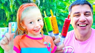 Thumbnail for Nastya and Dad open boxes with surprises to learn the alphabet | Like Nastya