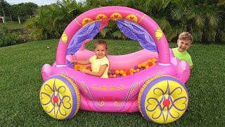 Thumbnail for Diana Pretend Play with Princess Carriage Inflatable Toy | ✿ Kids Diana Show