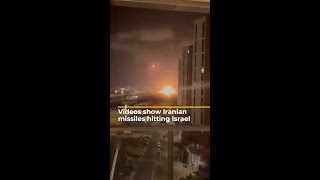 Thumbnail for Videos show Iranian missiles hitting Israel | AJ #shorts | Al Jazeera English