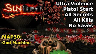 Thumbnail for Doom II: Sunlust - MAP30: God Machine (Ultra-Violence 100%) | decino