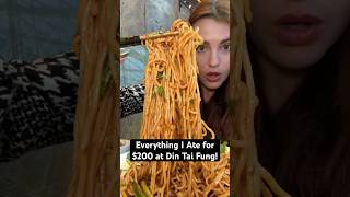 Thumbnail for Everything I ate for $200 at din tai fung! #foodie #shorts #eating #dumplings #noodles #mukbang | KarissaEats