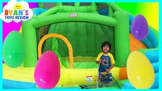 Thumbnail for HUGE EGGS Surprise Toys Challenge with Inflatable water slide | Ryan's World