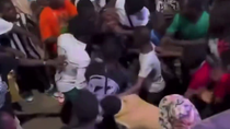 Thumbnail for Retarded rapper dives into the crowd at concert because White rock stars do that and it's awesome.   Niggers steal all his jewelry and almost goodified it. 😂😂😂