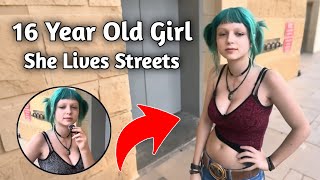 Thumbnail for 16 year old girl || Living On The Street || Homeless Girl Interview || homeless life 
