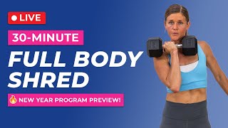 Thumbnail for 30-Minute Full Body Dumbbell Workout (New Program Preview) | nourishmovelove