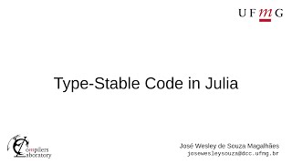 Thumbnail for Type-Stable Code in Julia | CompilersLab