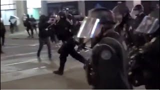 Thumbnail for They are throwing paint balloons at the Police & Troopers - Rioters continue to antagonize officers | Lasse Burholt
