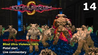 Thumbnail for Doom II: Simulacrum - MAP14: Deathmask Divine - Blind Ultra-Violence 100% | Vytaan
