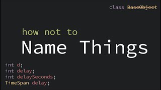 Thumbnail for Naming Things in Code | CodeAesthetic