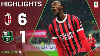 Thumbnail for MILAN-SASSUOLO 6-1 | HIGHLIGHTS | Milan dismantle Sassuolo | Coppa Italia Frecciarossa 2024/25 | Serie A