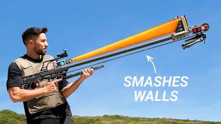 Thumbnail for I Built a Slingshot that Smashes Walls | Mike Shake