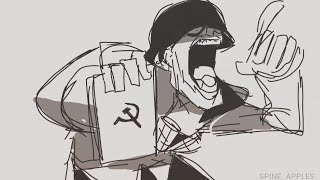 Thumbnail for Soldier finds out that heavy is a Communist animated (sorta) | Spine_apples