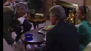 Thumbnail for That time Hillary Clinton nearly got taken out by a lamp