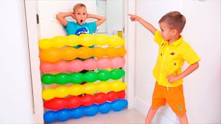Thumbnail for Vlad and Nikita kids play with balloons | Vlad and Niki