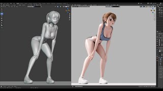 Thumbnail for Anime Character Modeling and Animation Full process - Blender 2.93 | FlyCat