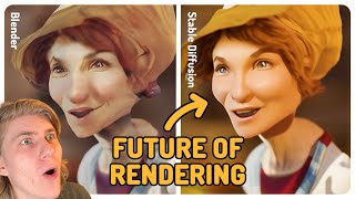 Thumbnail for I re-rendered my AI-generated CG short film in Stable Diffusion | Mickmumpitz