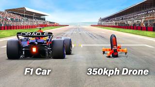 Thumbnail for World's Fastest Camera Drone Vs F1 Car (ft. Max Verstappen) | Red Bull