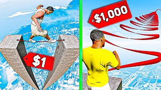 Thumbnail for $1 vs $1000 tightrope challenges in GTA 5 | GrayStillPlays