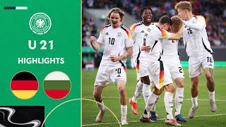Thumbnail for U 21 secures ticket to the EUROS! | Germany vs. Bulgaria 2-1 | Highlights | Under-21 EURO Qualifier