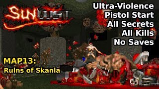 Thumbnail for Doom II: Sunlust - MAP13: Ruins of Skania (Ultra-Violence 100%) | decino