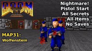 Thumbnail for Doom II - MAP31: Wolfenstein (Nightmare! 100% Secrets + Items) | decino