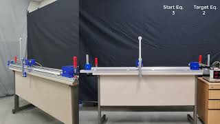 Thumbnail for World's first video of 56  transition controls for a triple inverted pendulum : 3-body problem