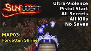 Thumbnail for Doom II: Sunlust - MAP03: Forgotten Shrine (Ultra-Violence 100%) | decino