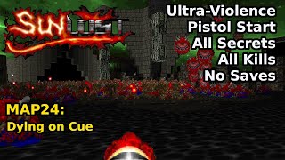 Thumbnail for Doom II: Sunlust - MAP24: Dying on Cue (Ultra-Violence 100%) | decino