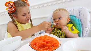 Thumbnail for Diana wants to be a good sister for baby Oliver | ✿ Kids Diana Show