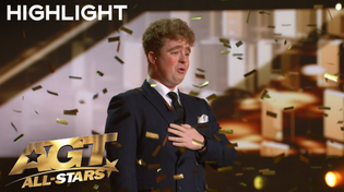 Thumbnail for Golden Buzzer: Tom Ball WOWS The Judges With "The Sound of Silence" | AGT: All-Stars 2023