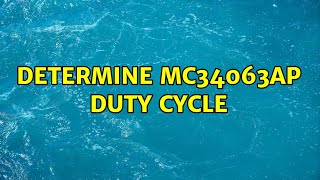 Thumbnail for Determine MC34063AP Duty Cycle | Roel Van de Paar
