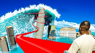 Thumbnail for I tried a dangerous tsunami ride in GTA 5 | GrayStillPlays