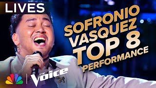 Thumbnail for Sofronio Vasquez Performs "If I Can Dream" | The Voice Lives | NBC