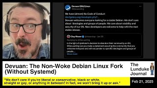 Thumbnail for Devuan: The Non-Woke Debian Linux Fork (Without Systemd) | The Lunduke Journal