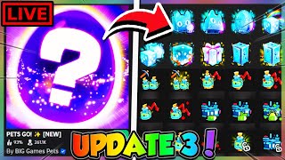 Thumbnail for (🔴LIVE) HUGE UPDATE 3 IS HERE in PETS GO!! (Roblox) | AlphaGG
