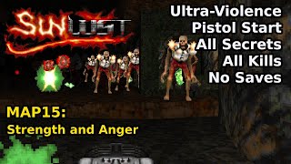 Thumbnail for Doom II: Sunlust - MAP15: Strength and Anger (Ultra-Violence 100%) | decino
