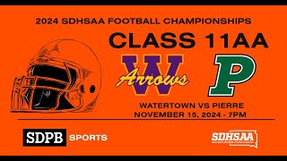 Thumbnail for Watertown vs Pierre (2024 Class 11AA Football Championship) | SDPB Sports