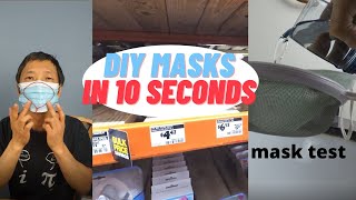 Thumbnail for DIY face masks in 10 seconds & improve cheaper masks #coronavirus  #facemask | Genius Asian