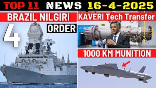 Thumbnail for Indian Defence Updates : Brazil 4 Frigate Order,Kaveri Tech Transfer,Hunter ALCM,1000 Km Munition | Indian Defence Updates